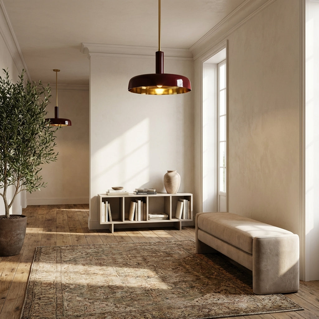 Brennan Gloss Lacquer & Brass Pendant