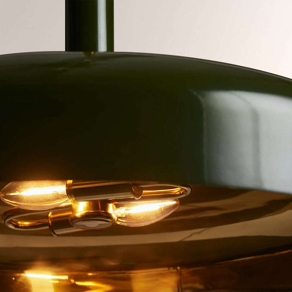 Brennan Gloss Lacquer & Brass Pendant