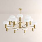 Broad Two-Layer Round Chandelier