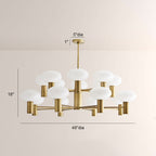 Broad Two-Layer Round Chandelier