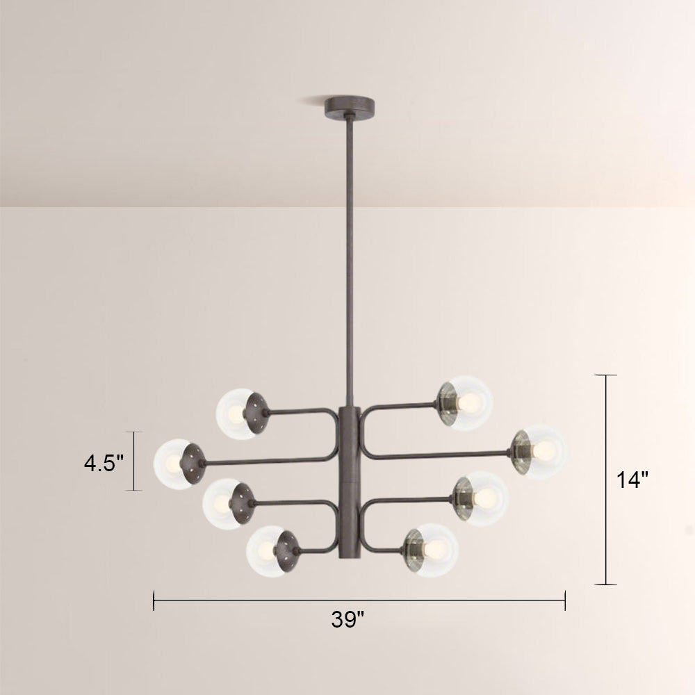 Bruno Linear Glass Chandelier