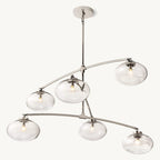 Cabrette Clear Glass Mobile Round Chandelier