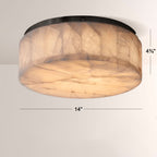 Erater Calcite Round Flushmount 6"10"14"