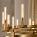 Cannele Glass Round Chandelier 72''