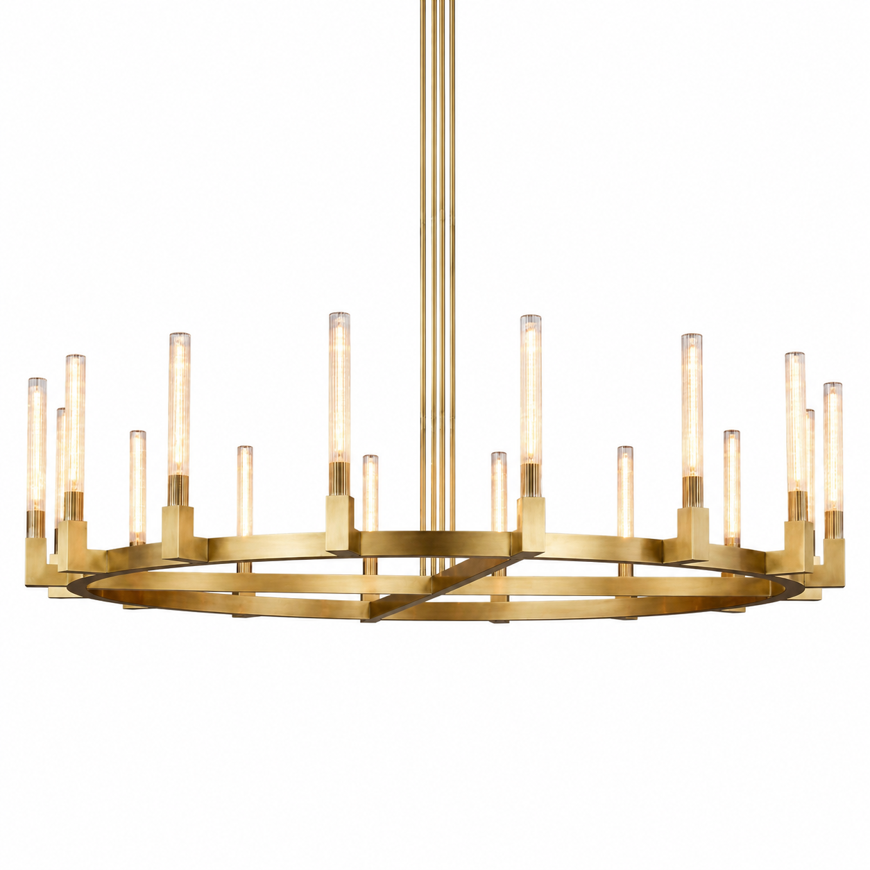 Cannele Glass Round Chandelier 72''