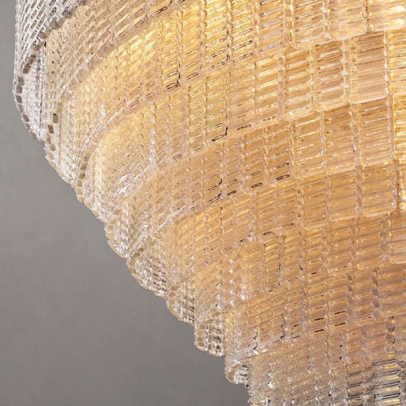 Calen Clear Round Chandelier 52"