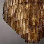 Belan Clear Glass Tiered Round Chandelier 41"