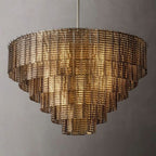 Belan Clear Glass Tiered Round Chandelier 41"