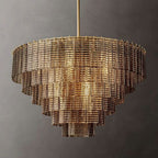 Belan Clear Glass Tiered Round Chandelier 41"