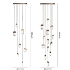 Chandelier for Staircase Full Copper Luxury Crystal Ceiling Light