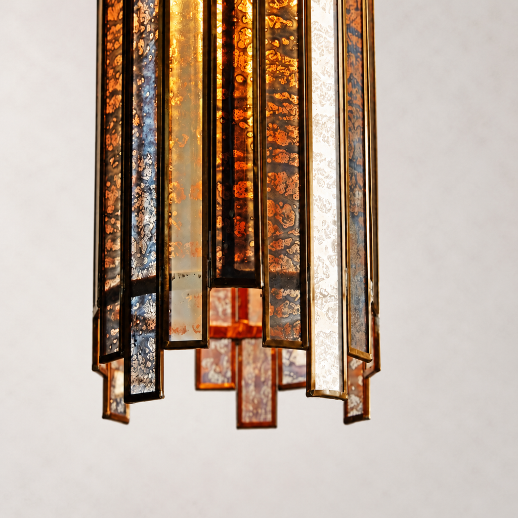 Layla Round Antique Glass Pendant