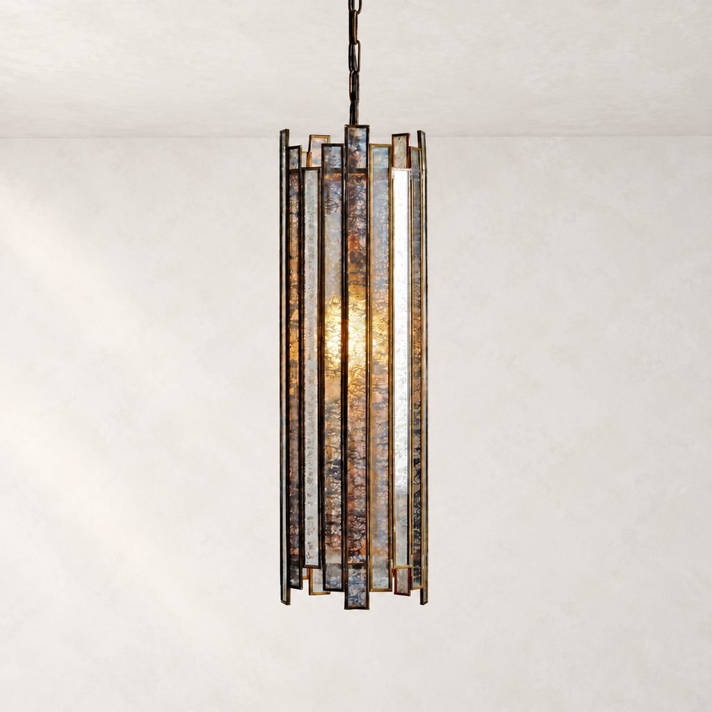 Layla Round Antique Glass Pendant