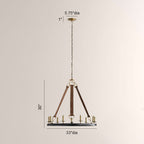 Cherton Round Leather Chandelier