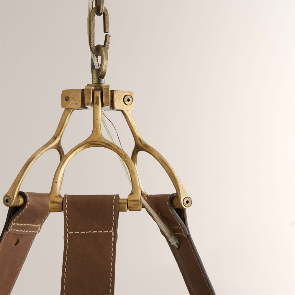 Cherton Round Leather Chandelier