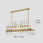 Brous Crystal Linear Chandelier