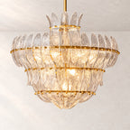 Alieence Clear Glass Round Chandelier