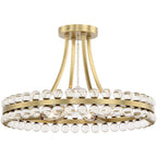 Clover 4 Light 18.25 inch Semi Flush Ceiling Light