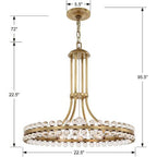 Clover 8 Light 22.50 inch Chandelier