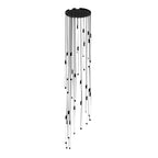 Contemporary Staircase Chandelier Spiral Tube Ceiling Light