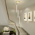 Contemporary Staircase Chandelier Spiral Tube Ceiling Light