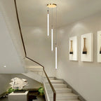 Contemporary Staircase Chandelier Spiral Tube Ceiling Light