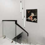 Contemporary Staircase Chandelier Spiral Tube Ceiling Light