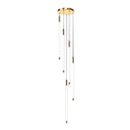 Contemporary Staircase Chandelier Spiral Tube Ceiling Light