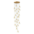 Creative Crystal Shade Three Step Dimming Nordic Staircase Chandelier