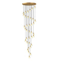 Creative Crystal Shade Three Step Dimming Nordic Staircase Chandelier
