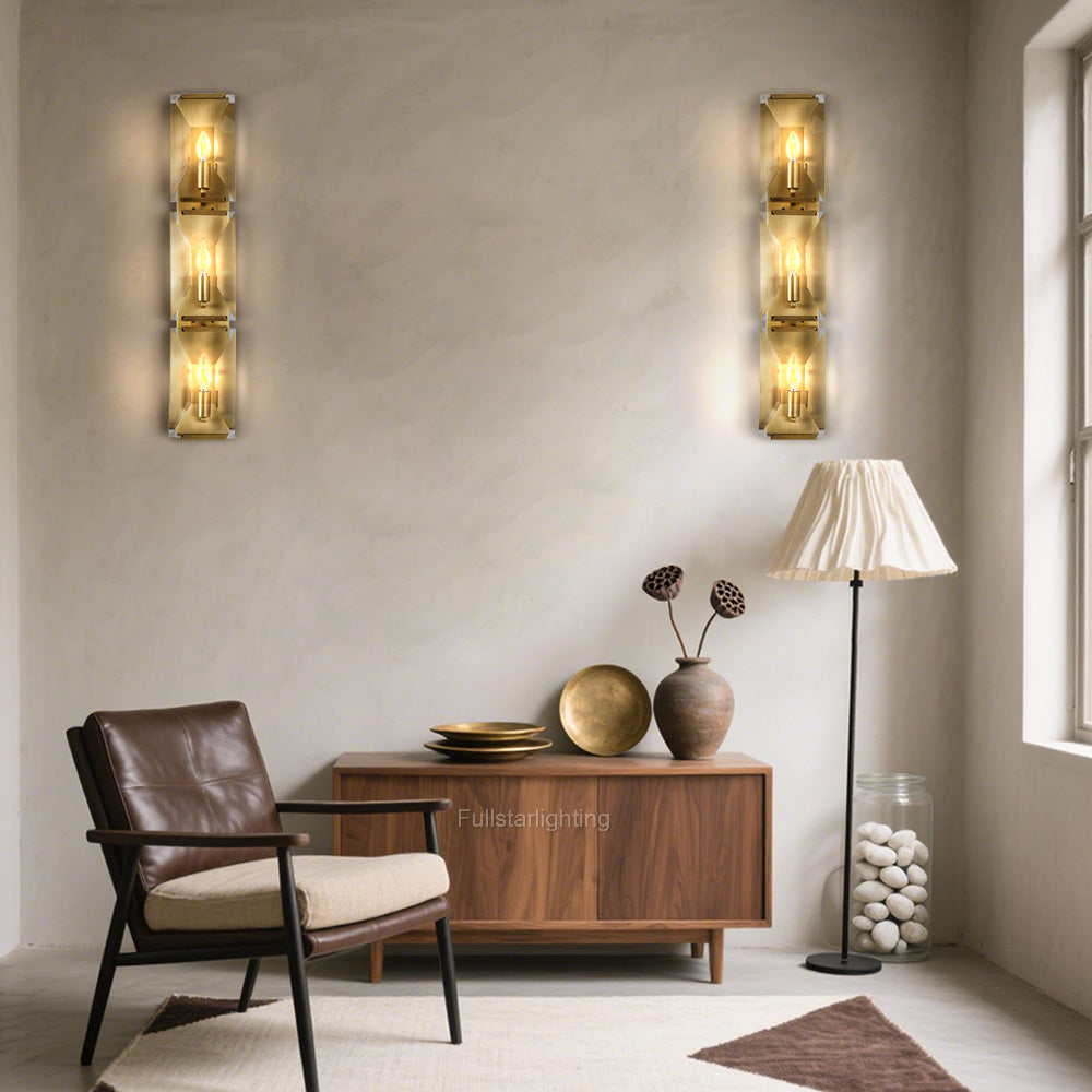 Kiko Crystal Triple Wall Sconce