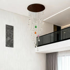 Crystal Chandelier for Staircase Luxury LED Ceiling Light