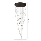 Crystal Chandelier for Staircase Luxury LED Ceiling Light