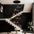 Crystal Staircase Chandelier Nordic Creative Ceiling Light