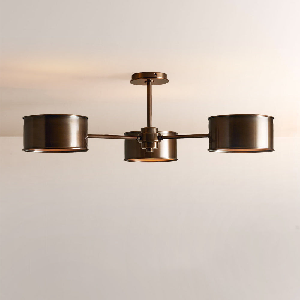 Daphna 3-Light Metal Semi-Flush Mount