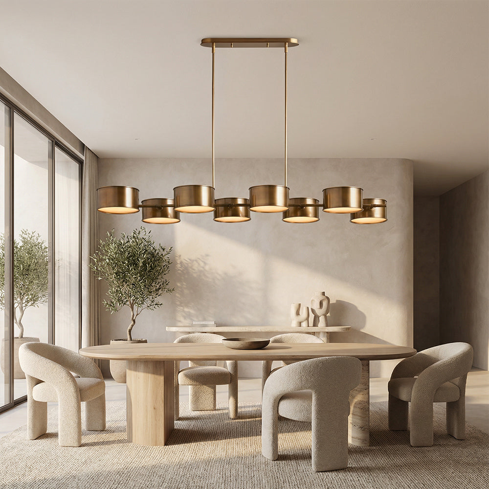 Daphna Linear Metal Drum Chandelier