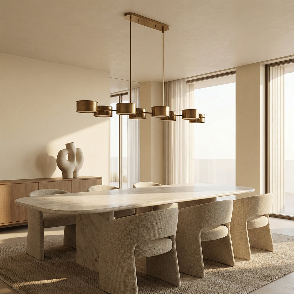 Daphna Linear Metal Drum Chandelier