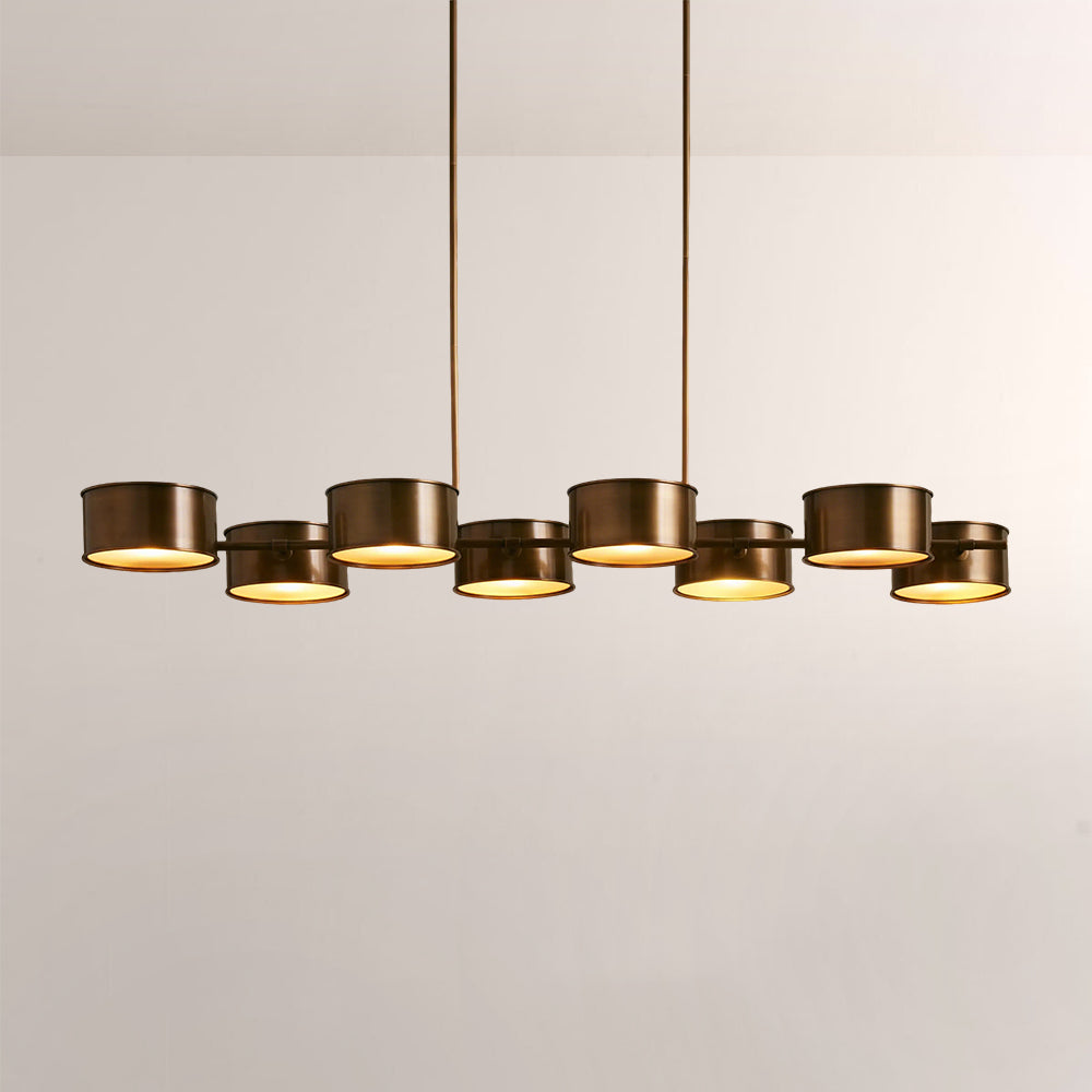 Daphna Linear Metal Drum Chandelier