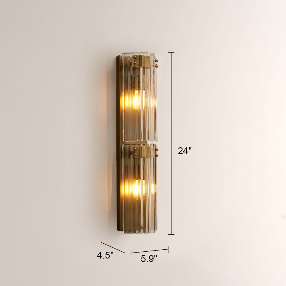 Delsia Fluted Glass Wall Sconce