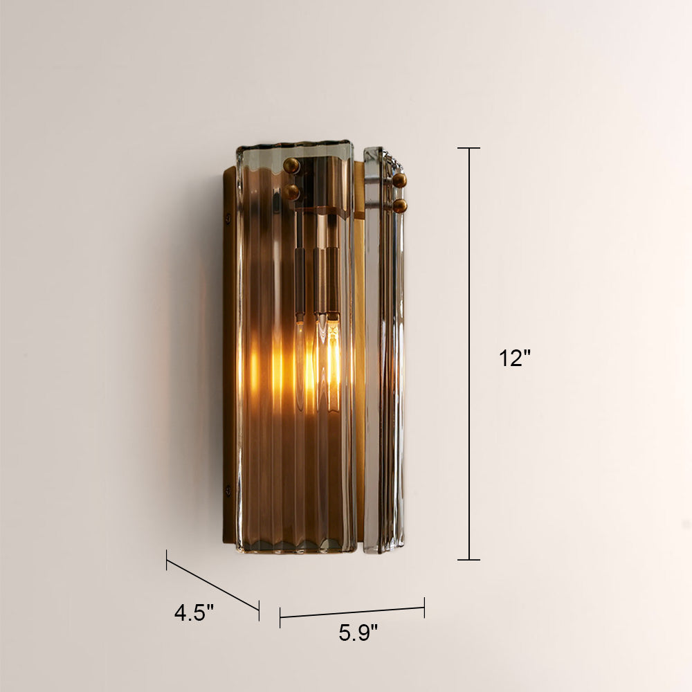 Delsia Fluted Glass Wall Sconce