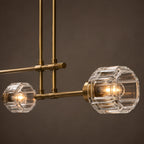 Demeart Mobile Linear Chandelier with YMceted Glass Shades