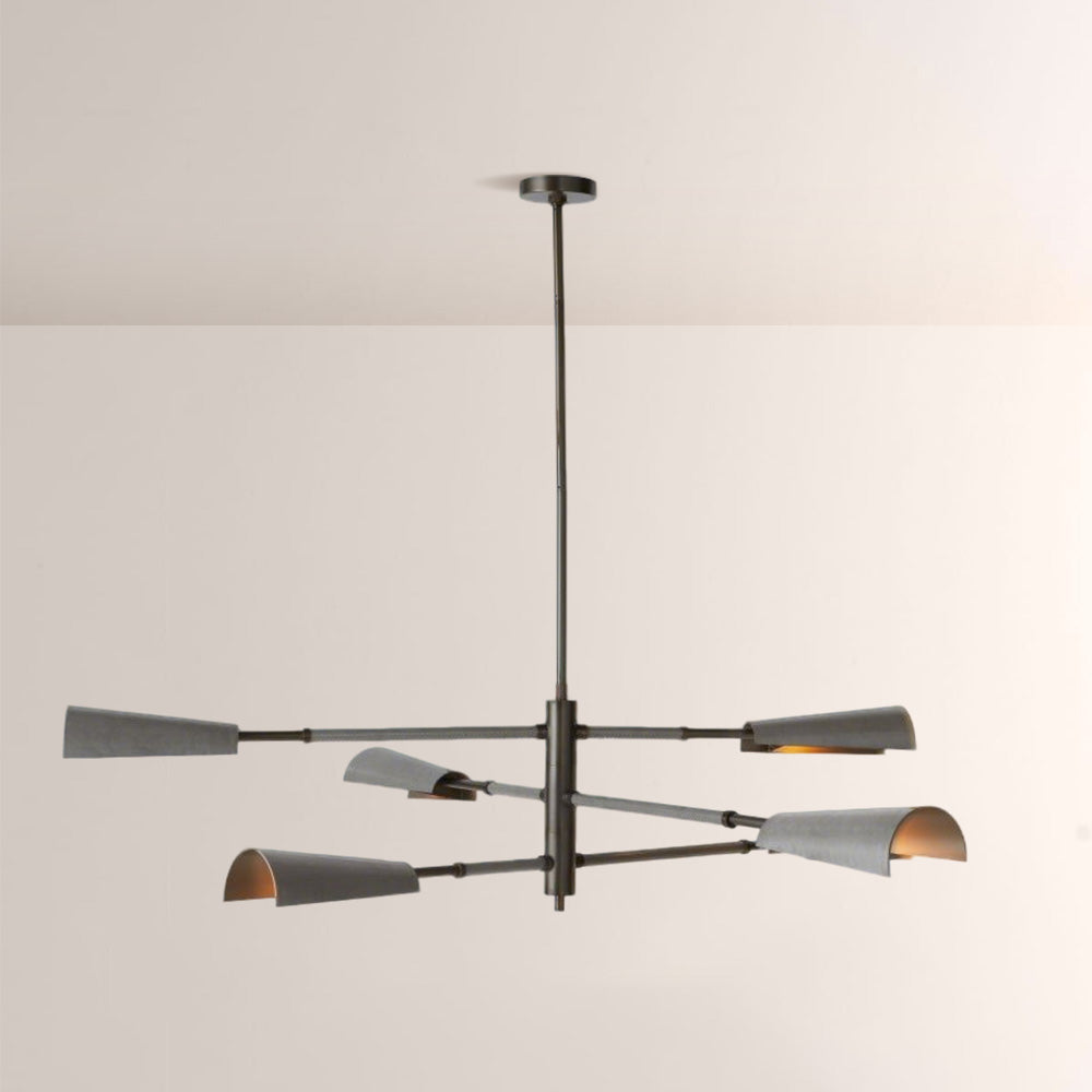 Edward Linear Leather Chandelier
