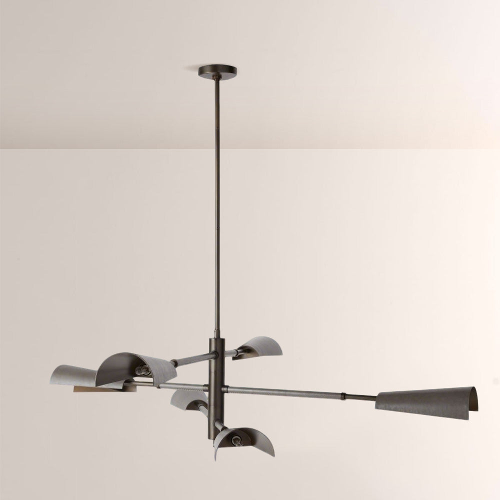 Edward Linear Leather Chandelier