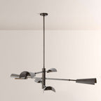 Edward Linear Leather Chandelier