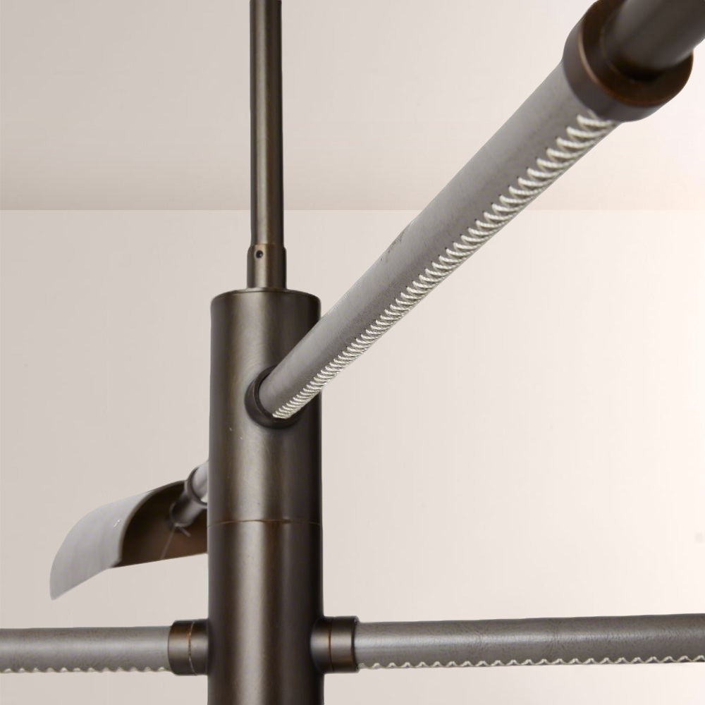Edward Linear Leather Chandelier