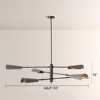 Edward Linear Leather Chandelier