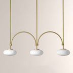 Ellara Curved-Arm Opal Glass Chandelier