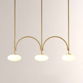 Ellara Curved-Arm Opal Glass Chandelier