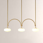 Ellara Curved-Arm Opal Glass Chandelier