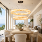 Erater 2-Tier Round Calcite Chandelier 50"