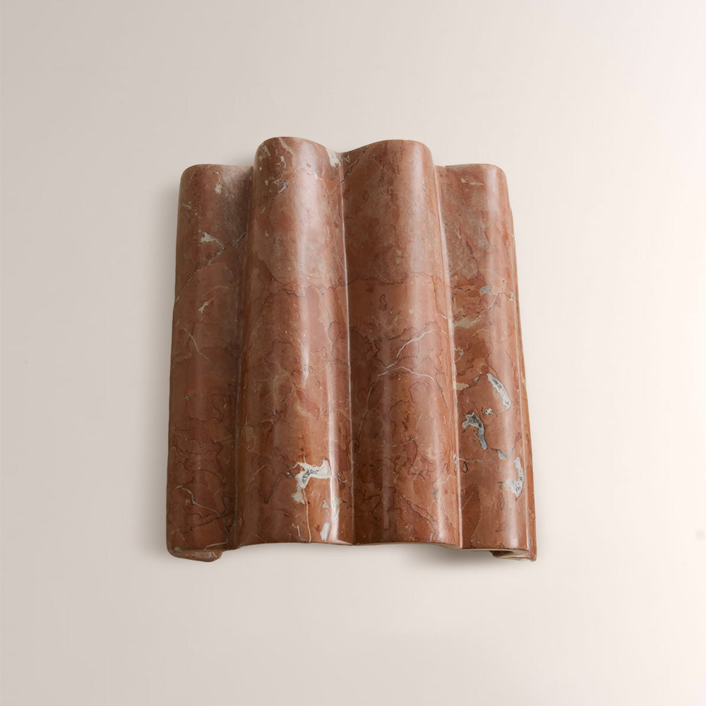 Faience Sculptural Marble Wall Sconce